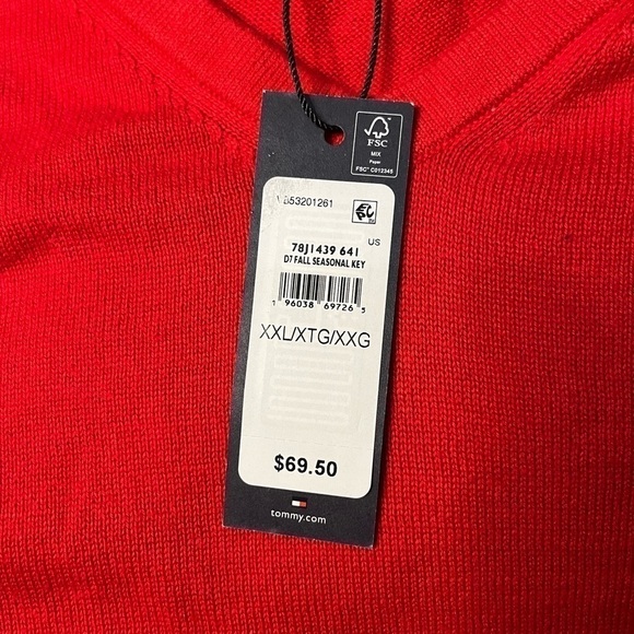 Tommy Hilfiger Combed-Cotton V-neck Sweater - Picture 4 of 6